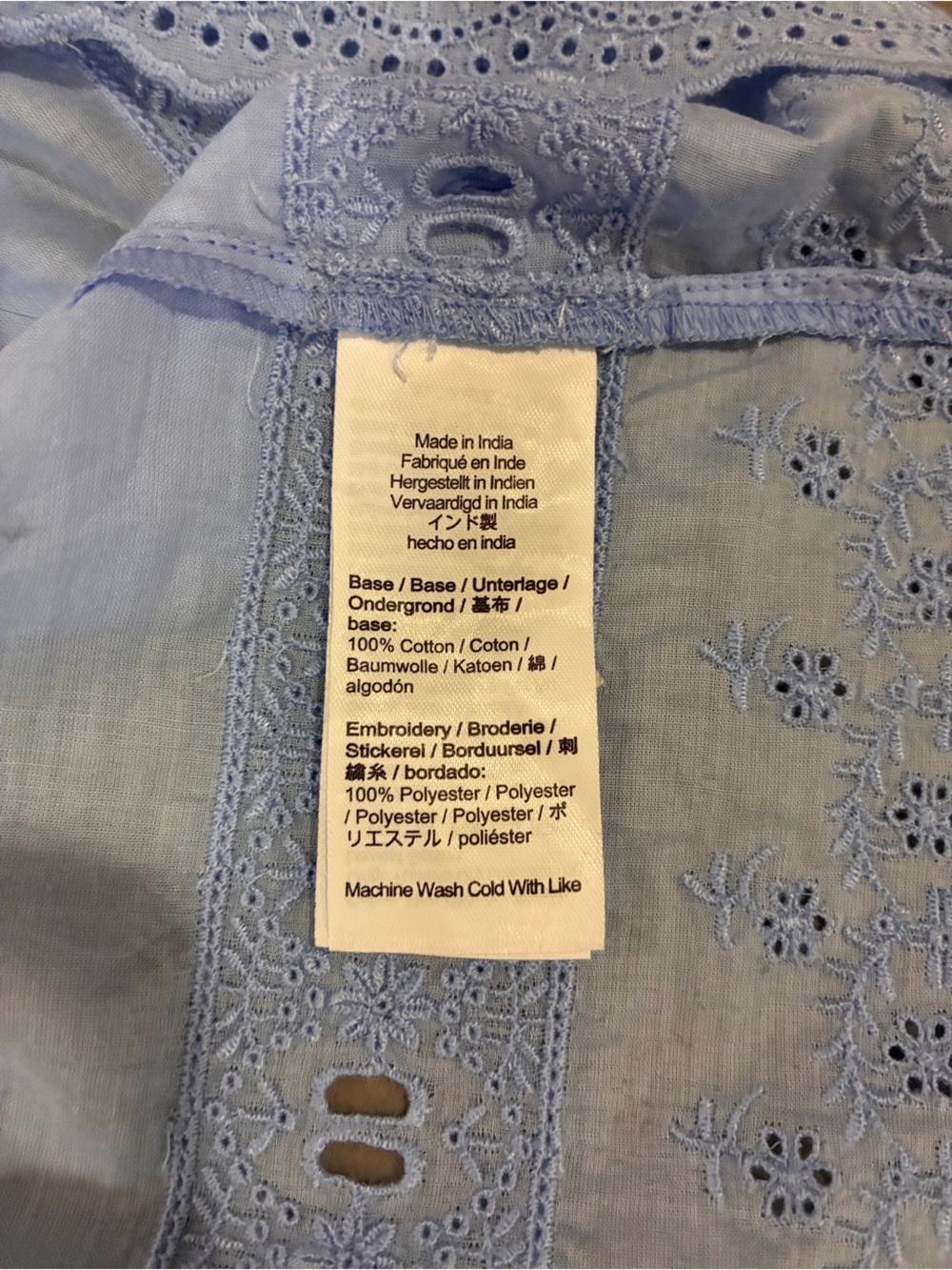 Madewell Light Blue Lace-Trim Button Front Tank - Picture 7 of 7